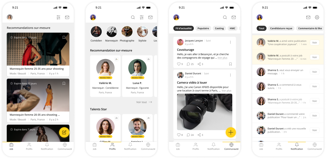 Original main pages design