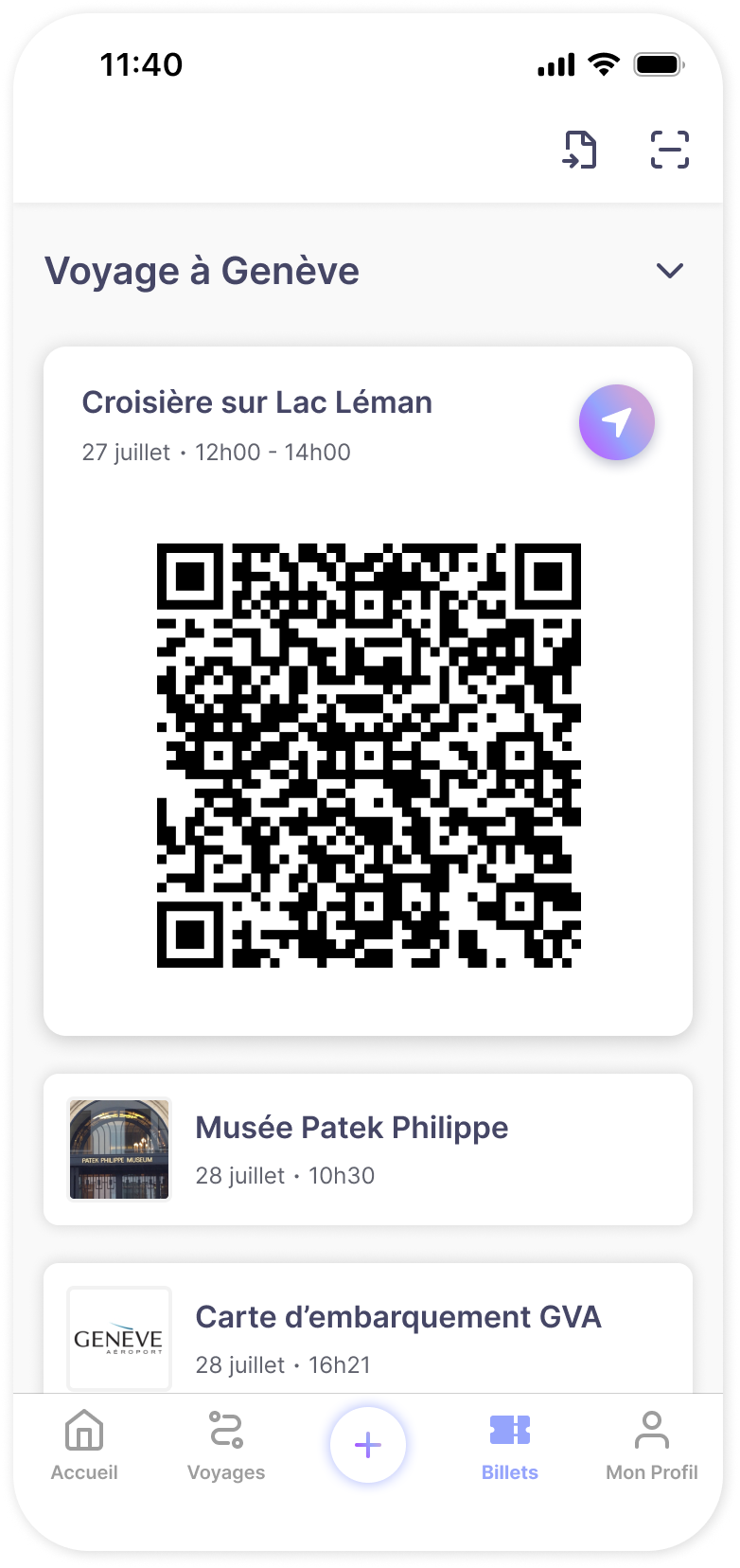 Tickets and reservations Page